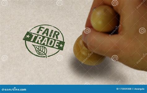 Fair Trade Stamp And Stamping Stock Photo Image Of Round Market