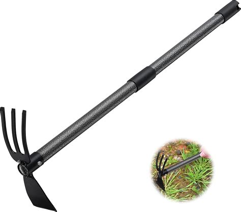 Garden Hoe And Cultivator 31” Long Heavy Duty Hand Hoe With Tiller And