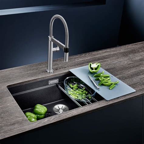 Blanco Etagon 700 Silgranit Undermount Kitchen Sink Rock Grey