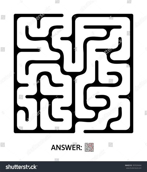 Black Maze Puzzle Game Kids Vector Stock Vector (Royalty Free ...