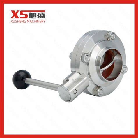 Stainless Steel Sanitary Hygienic Butt Weld Butterfly Valve