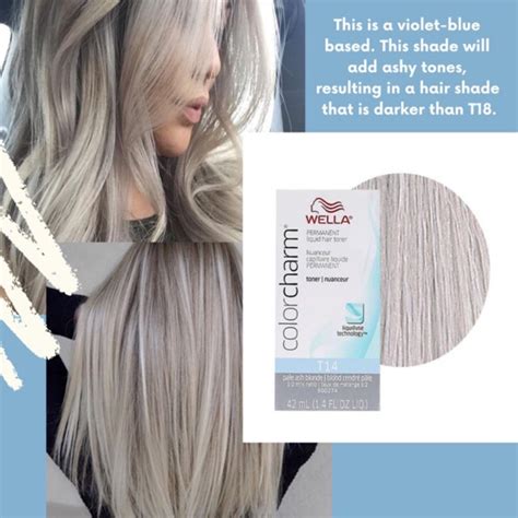 Wella Color Charm T14 Pale Ash Blonde Toner In 2020 Brown Hair With