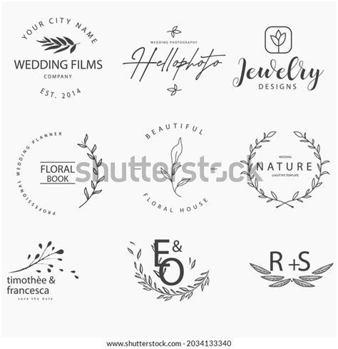 Decoration Floral Wedding Logo Vector Stock Vector Royalty Free