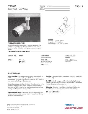 Fillable Online Lightingproducts Philips Capri Track Line Voltage