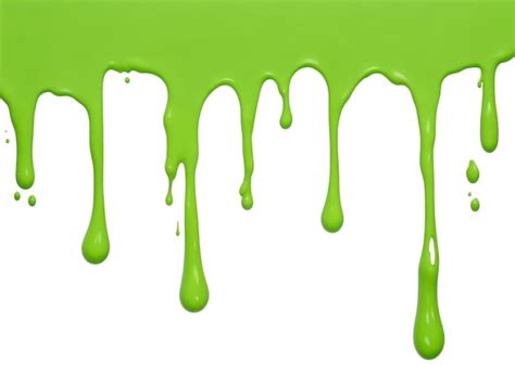 Premium Photo Green Paint Drips Border Isolated On A White Background