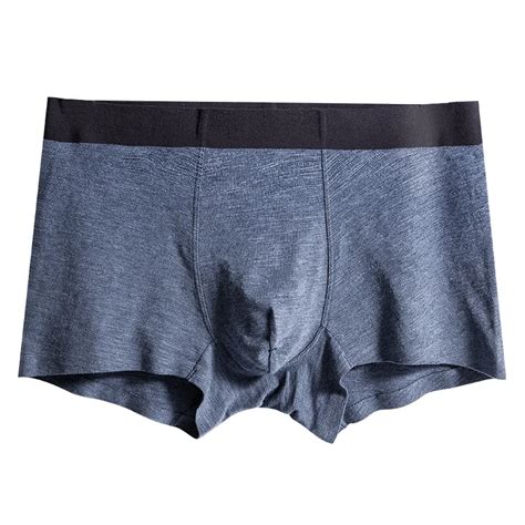 Boxers Men Underwear Cotton U Convex Boxer Mens Solid Seamless Shorts