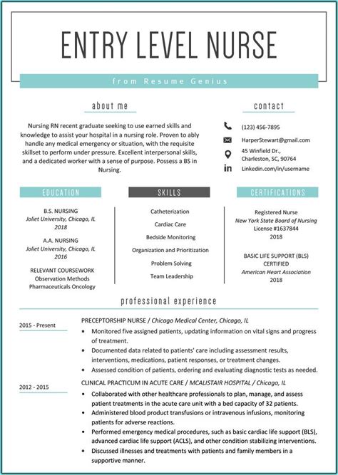 Resume Template For Nursing Graduate Resume Resume Examples No B Xbv D