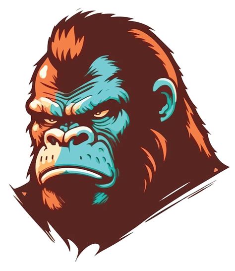 Premium Vector Vector Art Illustrations Of An Angry Gorilla Face