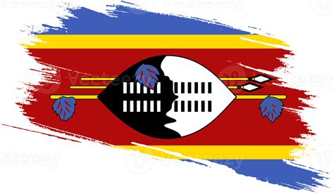 Eswatini Swasiland Flagge Mit Grunge Textur Png