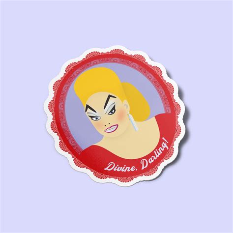 Divine Drag Queen Premium Vinyl Sticker John Waters Cult Etsy