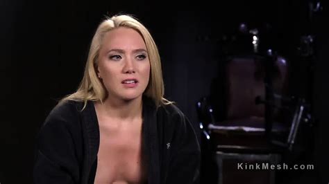 Bound In Sitting Position Blonde Got Anal Toyed