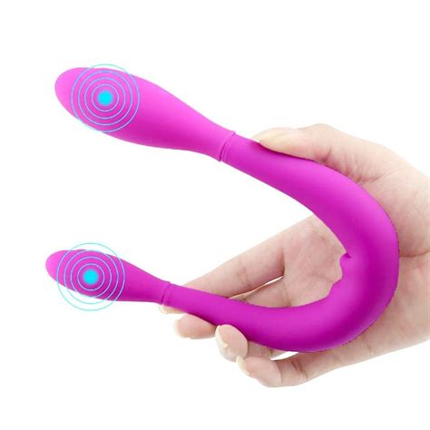 Bendable Double Ended Dual Entry G Spot Vaginal Anal Vibrator Dildo Dong EBay