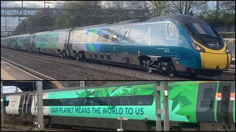 Avanti West Coast Pendolino 390121 Climate Train Passing Lichfield