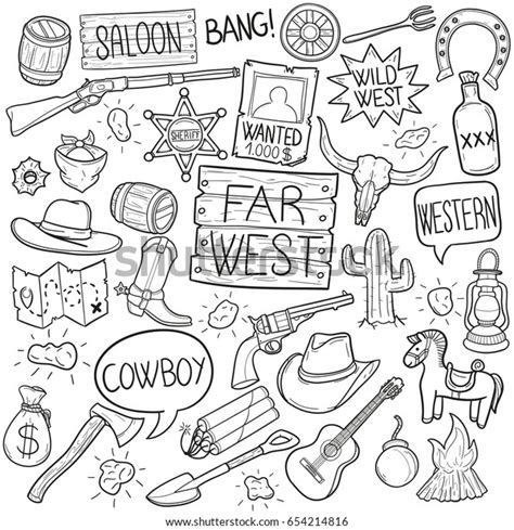 Cowboy Doodles Images Stock Photos Vectors Shutterstock