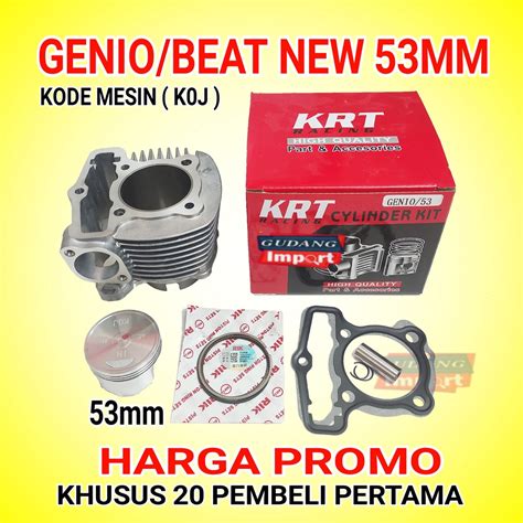 Jual BLOK SEHER BORING PAKET BORE UP GENIO BEAT NEW 53MM Shopee Indonesia