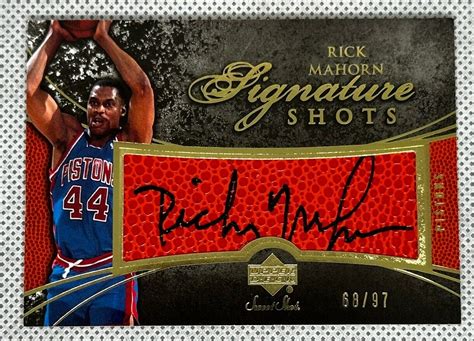 Rick Mahorn Upper Deck Sweet Shot Signature Shots Autograph