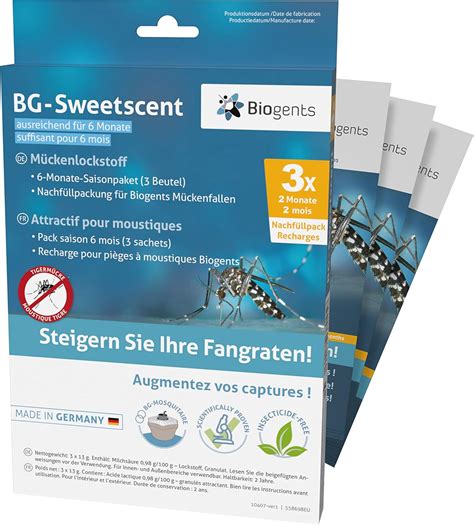 Biogents BG Sweetscent Mücken Lockstoff I 3er Pack I zur Anlockung der