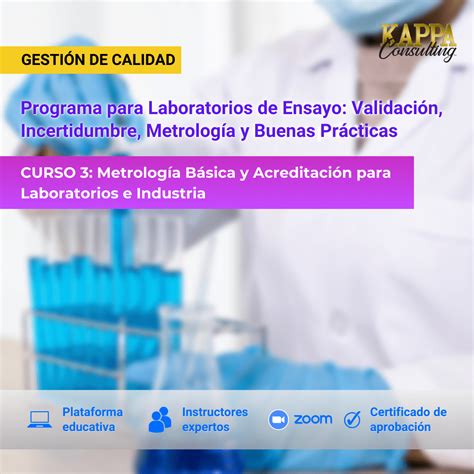 Curso virtual Metrología Básica y Acreditación para Laboratorios e