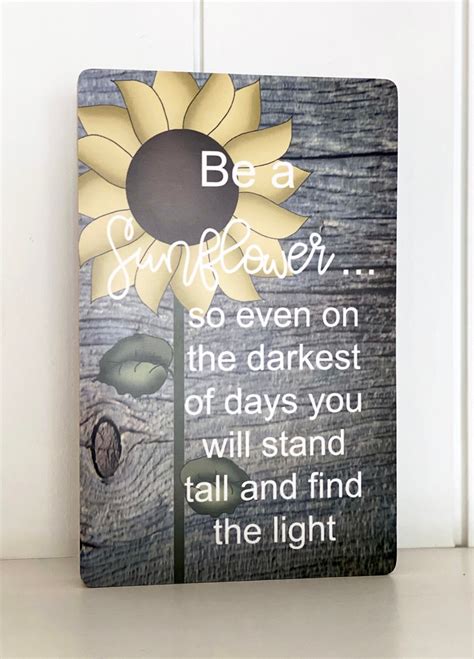 Sunflower Sign Sunflower Decor 5 Sunflower Sign Be A Etsy