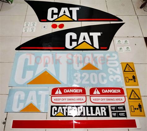 Stiker Excavator Caterpillar Cat 320c Stiker Alat Berat Lazada Indonesia