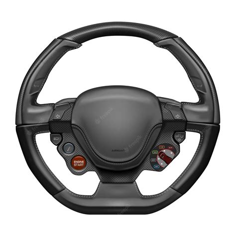 Premium Vector | Realistic vector steering wheel supercar auto part ...