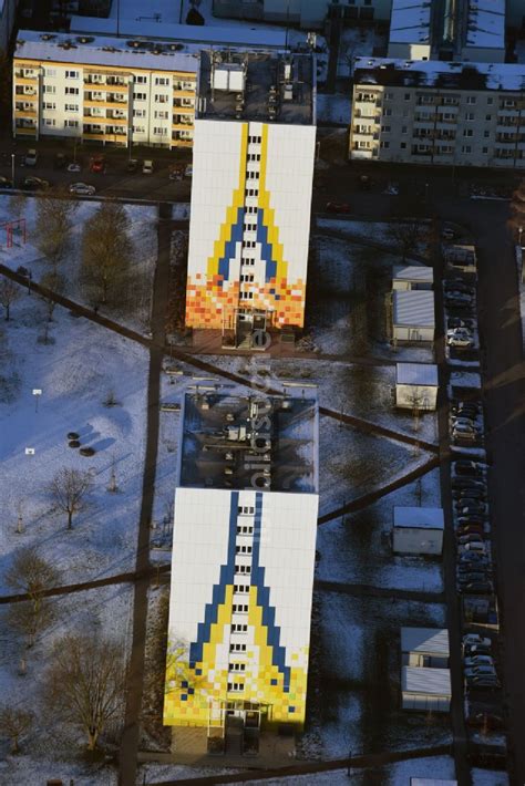 Hennigsdorf Aus Der Vogelperspektive Plattenbau Hochhaus