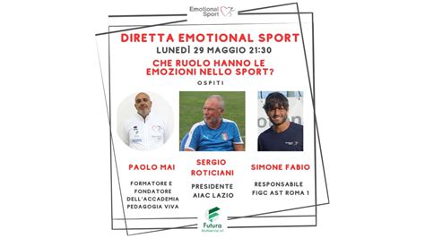 1 DIRETTA EMOTIONAL SPORT CHE RUOLO HANNO LE EMOZIONI NELLO SPORT