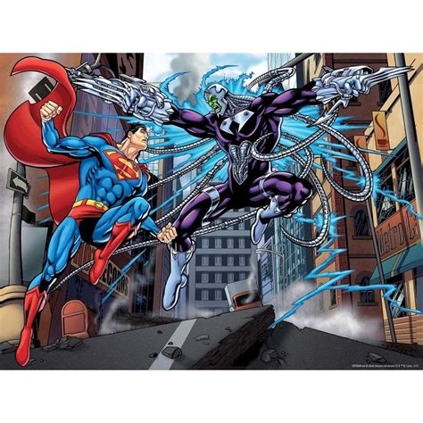 Puzzle Lenticular Piezas Superman Vs Brainiac Dc Caja Exterior Un