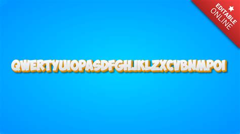 Qwertyuiopasdfghjklzxcvbnmpoi Yellow White 3d Text Effect Generator