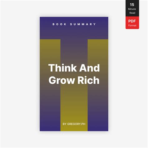 Think and Grow Rich: Book Summary – Gregory Books