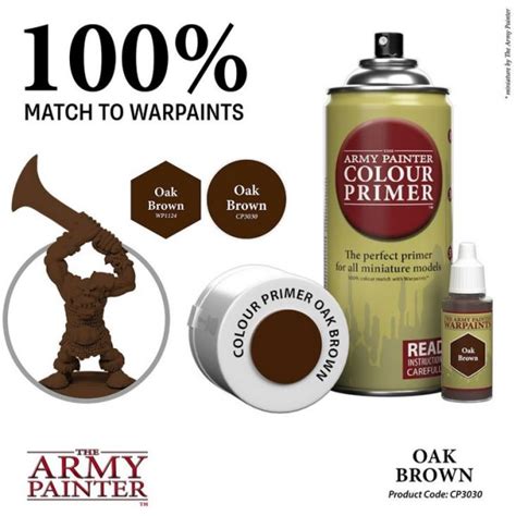 The Army Painter Colour Primer Oak Brown In Store Only