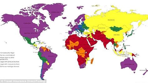 Destinations Gay Travellers Must Avoid Alarming World Map Reveals The 72 Countries Where Same