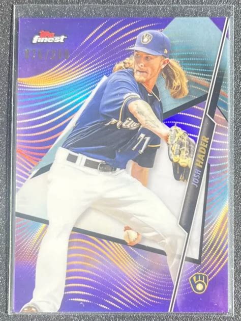 2020 TOPPS FINEST réfracteur violet Josh Hader 250 brasseurs de