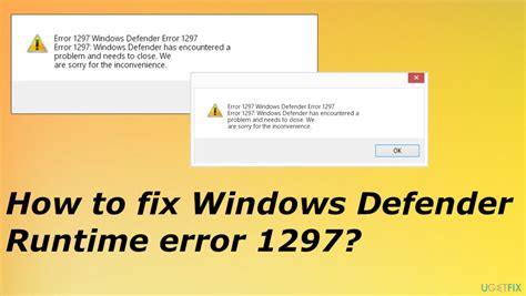 How To Fix Windows Defender Runtime Error