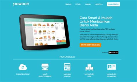 Analisis Aplikasi Kasir Berbasis Cloud Pawoon Berdasarkan Karakteristik