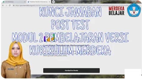 Soal Kunci Jawaban Post Test Modul 2 Apakah Hal Yang Dilakukan Oleh