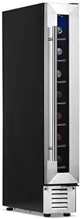 Newair Wine Cooler Refrigerator In Stainless Steel Slim Bottle