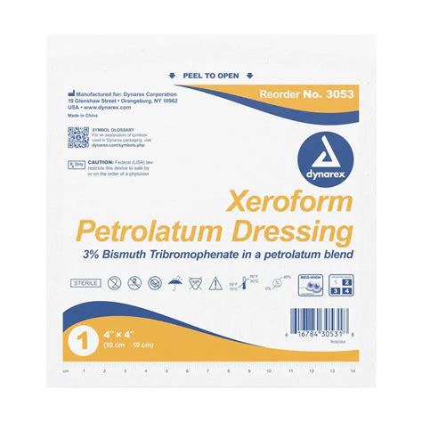 Xeroform Gauze Dressing 4x4 (25 ct.) | BODYARMOR MEDICAL SUPPLIES