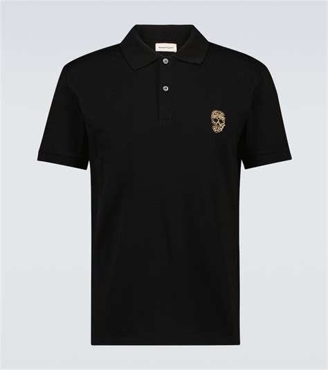 Alexander Mcqueen Embroidered Cotton Polo Shirt Shopstyle