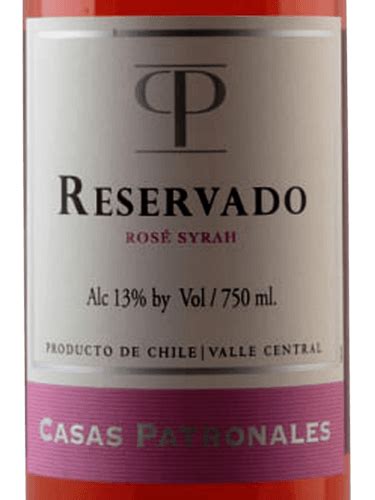 Casas Patronales Reservado Ros Syrah Vivino Us