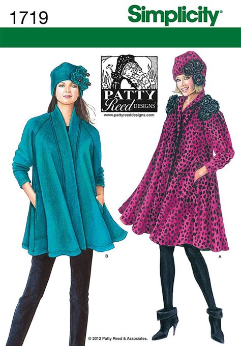 Swing Coat And Jacket Hat Sewing Pattern Simplicity 1719