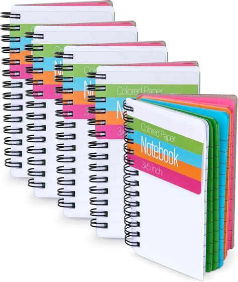 Spiral Notebook 5x7 Inch Notebooks Wirebound College