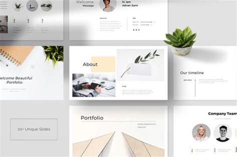 Portfolio Presentation Template Par Pixwork Sur Poweredtemplate Modele