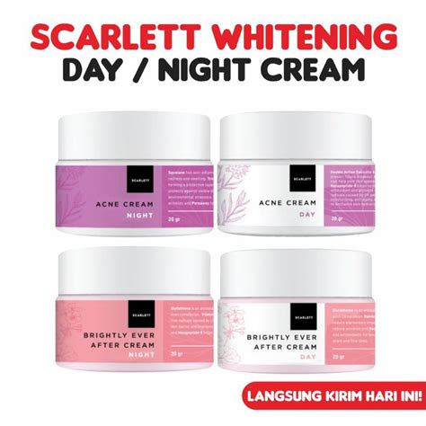 Jual Scarlett Whitening Brightly Ever After Day Cream Ever After Night