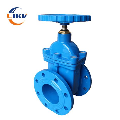 Resilient Seated Gate Valve Bs5163 Double Flange Ductile Iron Gate Valves Handwheel Actuator