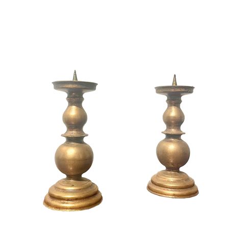 Pair Of Vintage Brass Candlesticks For Sale At 1stdibs