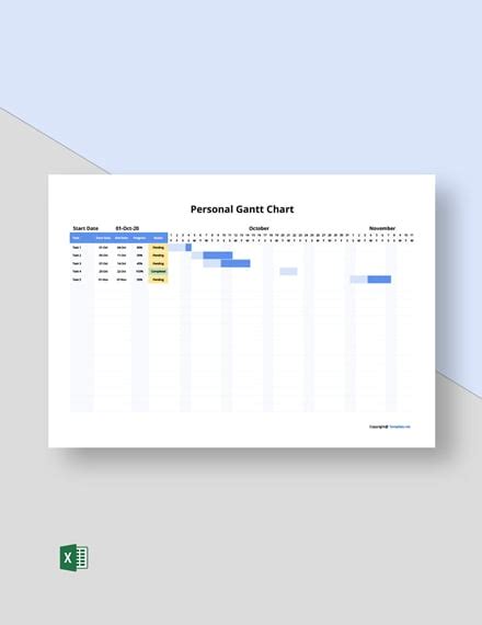 Free Simple Management Gantt Chart Template - Excel | Template.net