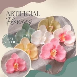 Promo Bunga Anggrek Artificial Kepala Orchid Kuntum Anggrek Latex