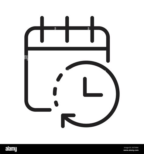 Calendar Outline Icon Linear Calendar Icon Black And White