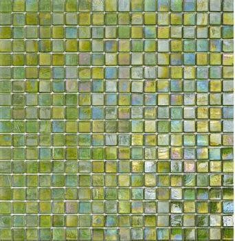 Sicis Glimmer Kiwi 125 5 8 X 5 8 Glass Tile Iridescent Glass